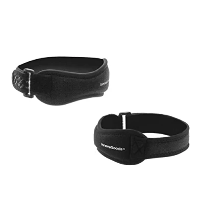 Immagine di InnovaGoods® fascia elastica per ginocchio Forcnee 2 unità, allevia il dolore e l&#039;infiammazione del ginocchio, con funzione di elasticizzata, ideale casa sport.