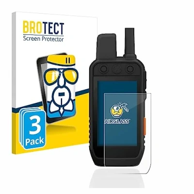 Immagine di brotect Pellicola Protettiva Vetro per Garmin Alpha 200 K Protezione Schermo (3 Pezzi) [Durezza Estrema 9H, Chiaro]
