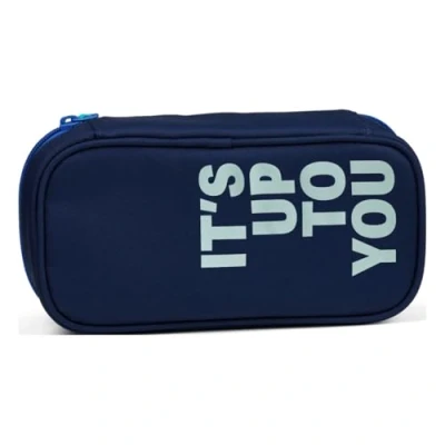 Immagine di satch Astuccio Rigido Extra large incl. divisorio Scomparto con cerniera Portapenne Triangolo Finestra per l&#039;orario Crossed Blue Blu
