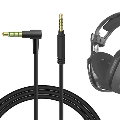 Immagine di Geekria Gaming Headset Cable Replacement for Astro A10 A30 A40 5 Steps to 4 Headphones Audio Cord (3.5 Male 3.5 Male, Black)