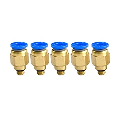 Immagine di Raccordo a vite pneumatico M6 su 6 mm, 5 pezzi Push In collegamento di qualità industriale