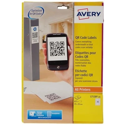 Immagine di AVERY QR CODE LABELS SQUARE 35X35