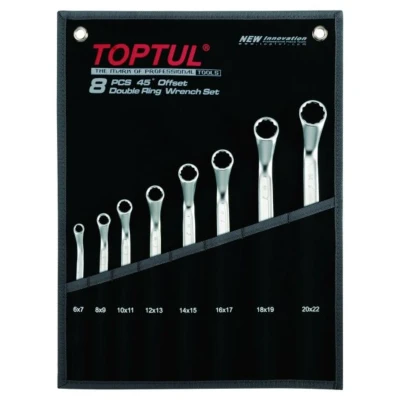 Immagine di Set di chiavi ad anello TOPTUL 8Stk 8x9 10x11 12x13 14x15 16x17 18x19 20x22mm
