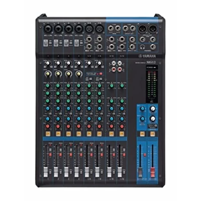 Immagine di Yamaha MG12 Mixer Audio Console di Mixaggio Compatta con 12 Canali d&#039;Ingresso e Preamplificatori Microfonici D PRE