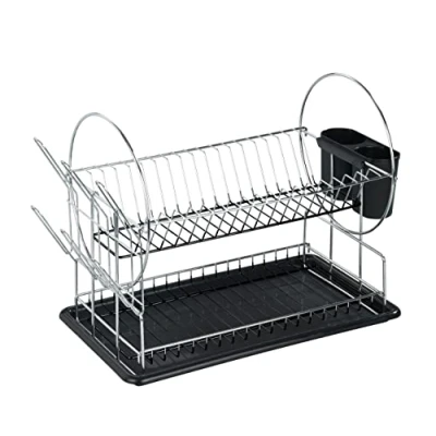 Immagine di Wenko scolapiatti Premium Duo con 2 Livelli Argento Lucido