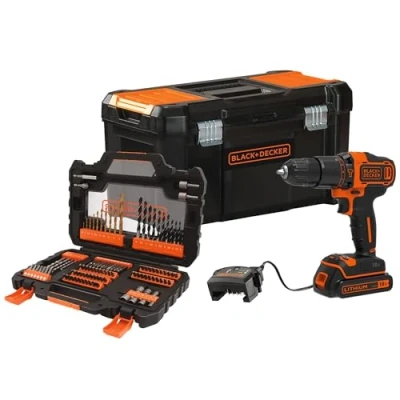 Immagine di BLACK+DECKER BDCHD18S1KA QW Trapano a percussione, 3/8_pollice
