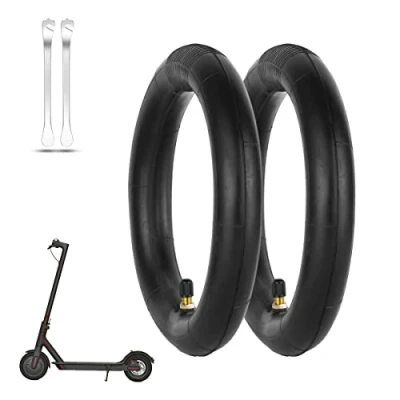 Immagine di Surplex Camera d&#039;Aria 2 Pezzi, Pneumatico Scooter Elettrico Durevoli Antiscivolo Resistente all&#039;Usura Addensata Copertone Gomma per Monopattino XIAOMI M365/Pro, 8 1/2, Leve Pneumatici