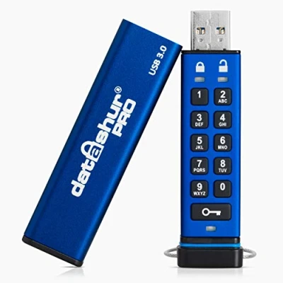 Immagine di iStorage datAshur® PRO Chiavetta USB 64 GB Blu IS FL DA3 256 3.2 Gen 1 (USB 3.0)