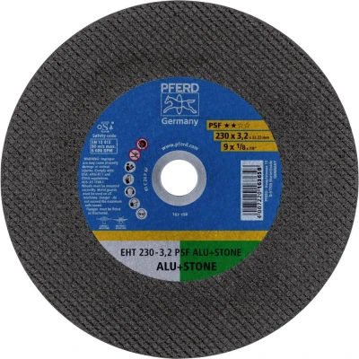 Immagine di PFERD EHT 230 3,2 PSF ALU+STONE 61828222 Disco di taglio dritto mm 25 pz. Alluminio, Metalli non ferrosi, titanio, Lega Ghisa, Duroplast,