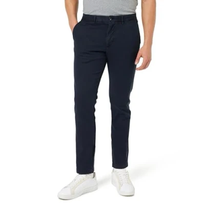 Immagine di Tommy Hilfiger Chino Bleecker Structure GMD MW0MW33910 Pantaloni in Tessuto, Blu (Desert Sky), 32W / 34L Uomo