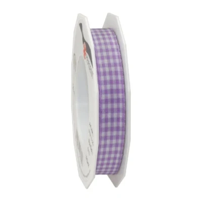 Immagine di Präsent Vichy Nastro a quadretti, 15 mm, 20 m, colore: Lilla