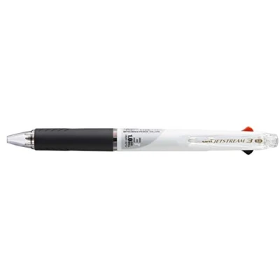 Immagine di Uni Ball 245300 Penna roller UB JETSTREAM, 3 colori di scrittura, bianco, 1 pezzo