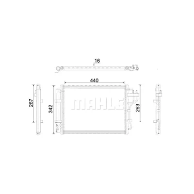 Immagine di MAHLE ORIGINAL AC 917 000P Condensatore con essiccatore 440 HYUNDAI: i10 II Hatchback