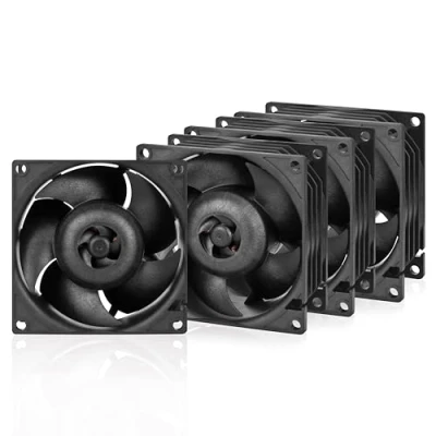 Immagine di ARCTIC S8038 10K (4 Pezzi) Ventola per server PC 80x80x38 mm, Workstation, con doppio cuscinetto a sfera, 500 10000 rpm, PWM regolata, connettore 4 pin, 12 V DC Nero