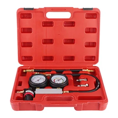 Immagine di OUKENS Tester di pressione compressione del cilindro, perdite cilindro Kit rilevatore con doppio manometro 0 7bar/0 100psi