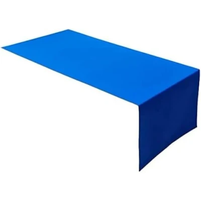Immagine di Lemos Home Runner da tavola di alta qualità in 100% cotone, collezione Concetto, colore e dimensioni a scelta (runner 30 x 100 cm, blu reale)