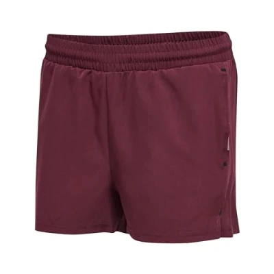 Immagine di hummel Hmlmove Pantaloncini da Donna in Tessuto a Rete, Vino D&#039;uva., XX Large