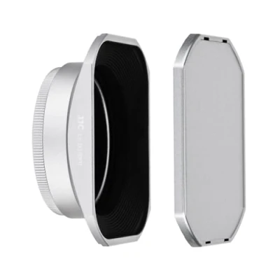Immagine di JJC Paraluce per Fujifilm Finepix X100VI, X100V, X100F, X100S, X100T, X100, X70 con Copriobiettivo, Sostituisce Fuji LH X100 (Argento)