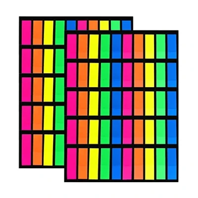 Immagine di VANRA 2000 pezzi di marcatori pagina schede indice bandiere adesivi colorati note adesive etichette per segnalibri, 10 set (bandiere rettangolari)