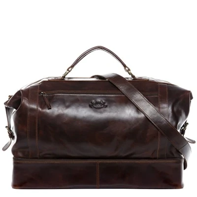 Immagine di SID &amp; VAIN Weekender Travel Kingston XL Holdall Valigia brauncognac, Taglia: One Size, Braun cognac