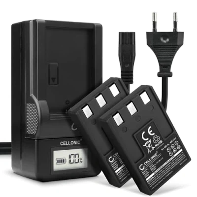 Immagine di CELLONIC 2X Batteria NB 1LH 1L Compatibile con Canon Digital IXUS 300 330 400 430 500 V V2 V3 S100 NB1L CB2LS 830mAh 3.6V 3.7V + Caricabatteria
