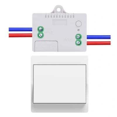 Immagine di Cerhot Remote Light Switches Wireless, Interruttori di controllo remoto, Interruttore luce cinetico, wireless Per luci Illuminazione domestica Senza batteria (EU 1marce 1V1 A)