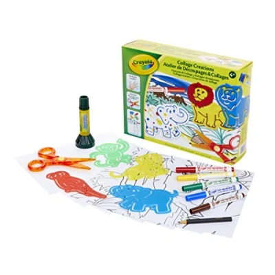 Immagine di CRAYOLA Set per Creare Coloratissimi Collage a Forma di Animaletto, attività Creativa e Idea Regalo, Multicolore, 04 0576