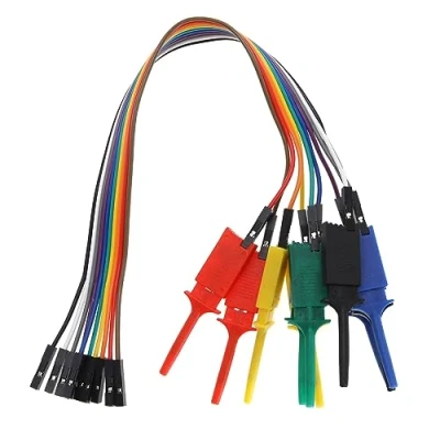 Immagine di Create idea 10PCS Logic Analyzer Test Gancio Clip Grabber Ponticello Fili e Pin di Interfaccia SOIC IC per Precisione Circuito/Test Alimentazione