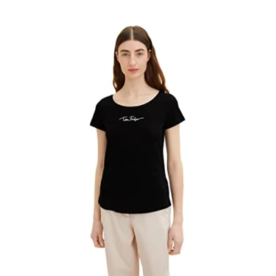 Immagine di TOM TAILOR Le signore Maglietta 1036192, 14482 Deep Black, M