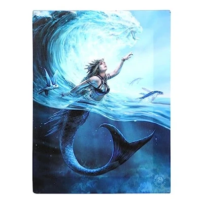 Immagine di Something Different Wholesale Anne Stokes Tela artistica da parete con elementi acquatici magici a forma di sirena, in MDF, splendide immagini gotiche