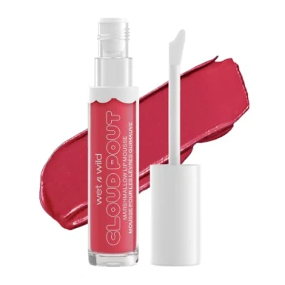 Immagine di wet n wild, Cloud Pout Marshmallow Lip Mousse, Rossetto Liquido Opaco, Formula di Lunga Durata che non Secca, con Olio Argan, Avocado e Vitamina E, Fluff You