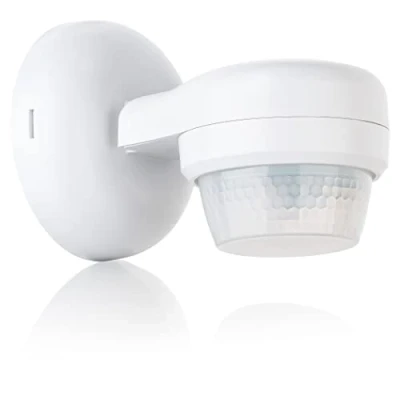 Immagine di SEBSON Rilevatore di Movimento Esterno IP65 Montaggio Superficie a Parete e Soffitto, Adatto ai LED, Sensore Infrarossi programmabile Portata max 24m / 360