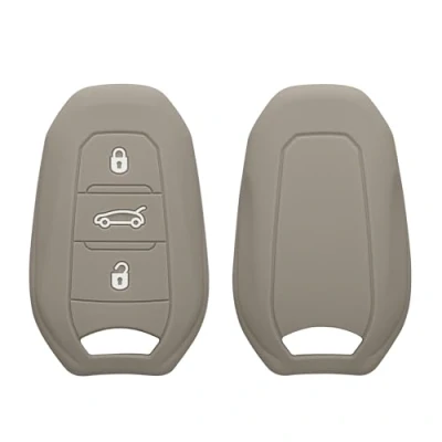 Immagine di kwmobile Cover Chiavi Auto Compatibile con Peugeot Citroen 3 tasti Smartkey (Keyless Go) Custodia Protettiva Chiave Copri Telecomando Gomma Portachiave Macchina Silicone