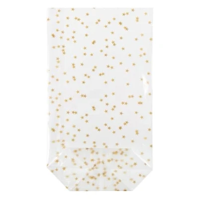 Immagine di Heku 22 30541 1: 1000 Sacchetti Stella Dorata, Fondo a Croce Stabile, Dimensioni 160 x 95 35 mm, Polipropilene, Trasparente