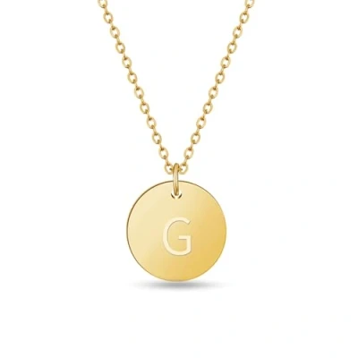 Immagine di GD GOOD.designs Collana di lettere in oro (regolabile) con ciondolo a lettera rotonda (G)