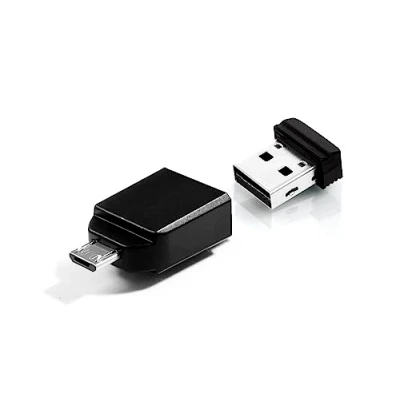Immagine di Verbatim Nano Store N GO Memoria ausiliaria USB per Smartphone e Tablet Nero 32 GB 2.0, Micro 2.0
