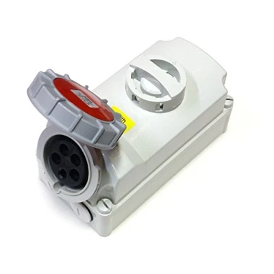 Immagine di 32 amp commutato interblocco 5 pin presa 380V 415V IP67 3P+N+E impermeabile rosso tripla fase connettore interbloccato 32A