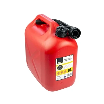 Immagine di Tanica di Benzina Modello B10ECO Realizzata in Polietilene capacità 10 Litri Resistente agli Additivi dei Combustibili con Tubo Flessibile Certificata Un Bikain