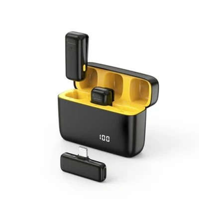 Immagine di NXPGKEA Lavalier Microfono Wireless Mini per iPhone iPad, Telefono Cellulare Video Recording Senza Fili YouTube/Streaming/Vlog/Twitch/Facebook Live