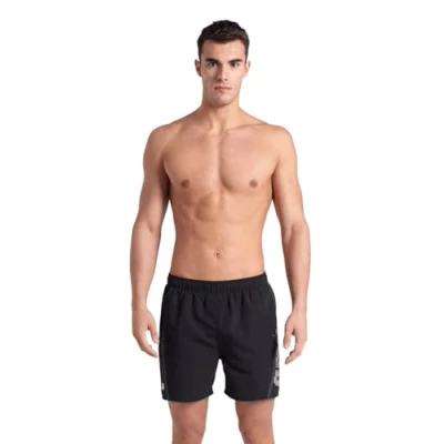 Immagine di arena Fundamentals Logo Boxer Costume Uomo Mare e Piscina, da Bagno in Morbido Tessuto Riciclato ad Asciugatura Rapida, con Slip Interno Mesh