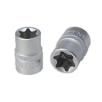 Immagine di KS TOOLS 911.4325 Serie di bussole DIN 3120, ISO 1174 E22 Acciaio al cromo vanadio Profilo E, Torx esterno zigrinato