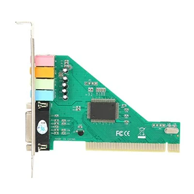 Immagine di Scheda audio PCI 4.1 surround stereo interna per computer desktop, chip CMI8738, 98 / Windows2000 XP/NT tensione del segnale (0,5 V 5 V)