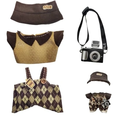 Immagine di Gxlaihly Labubu Vestiti per bambola, Clothes, Accessori bambole Labubu, da 17 cm, adatti il peluche (B19 (Non includere i giocattoli))