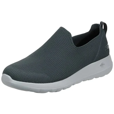 Immagine di Skechers Men&#039;s Go Max Athletic Air Mesh Slip on Walking Shoe Sneaker, Charcoal/Charcoal/Charcoal, 13 Wide
