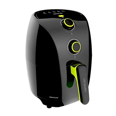 Immagine di Cecotec Friggitrice ad Aria da 1,5 Litri Cecofry Compact Rapid Black. 900 W, senza Olio, Capacità per 400gr di Patate, Temperatura 200ºC, Tempo Aggiustabile fino 30 min, Nero