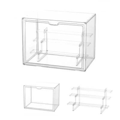 Immagine di Dasellfa Vetrina Espositiva Teca Plexiglass Espositore Vetrinetta Per Collezionismo Modellini Acrilico Trasparente Con Porta Conservazione Dei Giocattoli Figure D&#039;Azione Collezione (36*23*27cm)