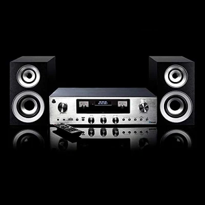 Immagine di GPO Retro PR200 set audio da casa Sistema midi per la Argento 12 W