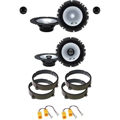 Immagine di Kit 6 Casse ALPINE SXE 1750S + 1725S per Fiat Idea dal 2005 in poi con 2 Supporti Anteriori, Posteriori e 4 Connettori