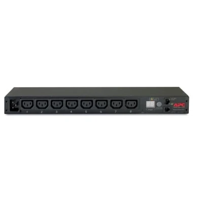 Immagine di APC PDU Rack AP7821B Distribuzione dell&#039;Alimentazione IT (Monitorata, 1U, 208/230 V, 8 Uscite C13; IEC C20)