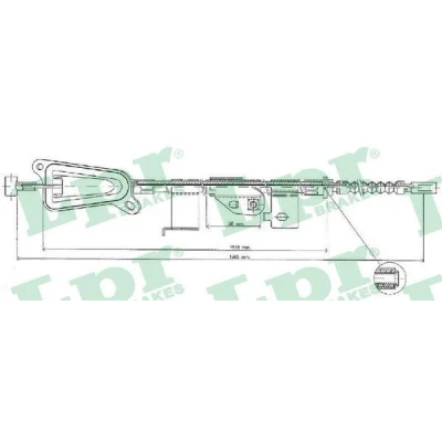 Immagine di LPR C0483B Cavo Freno 1665/1515 a disco